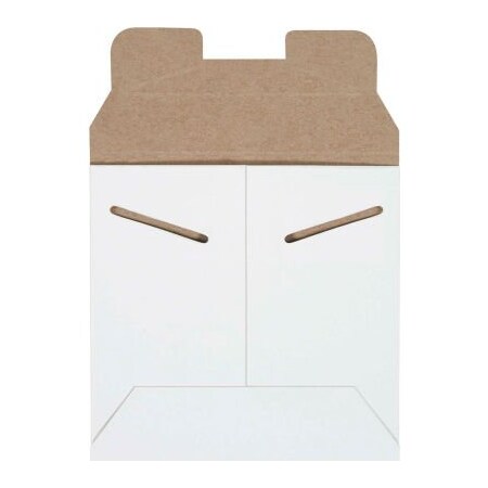 Box Packaging Stayflats Tab Lock Mailers, 5-1/8W x 5-1/8L, White, 200/Pack RM8W